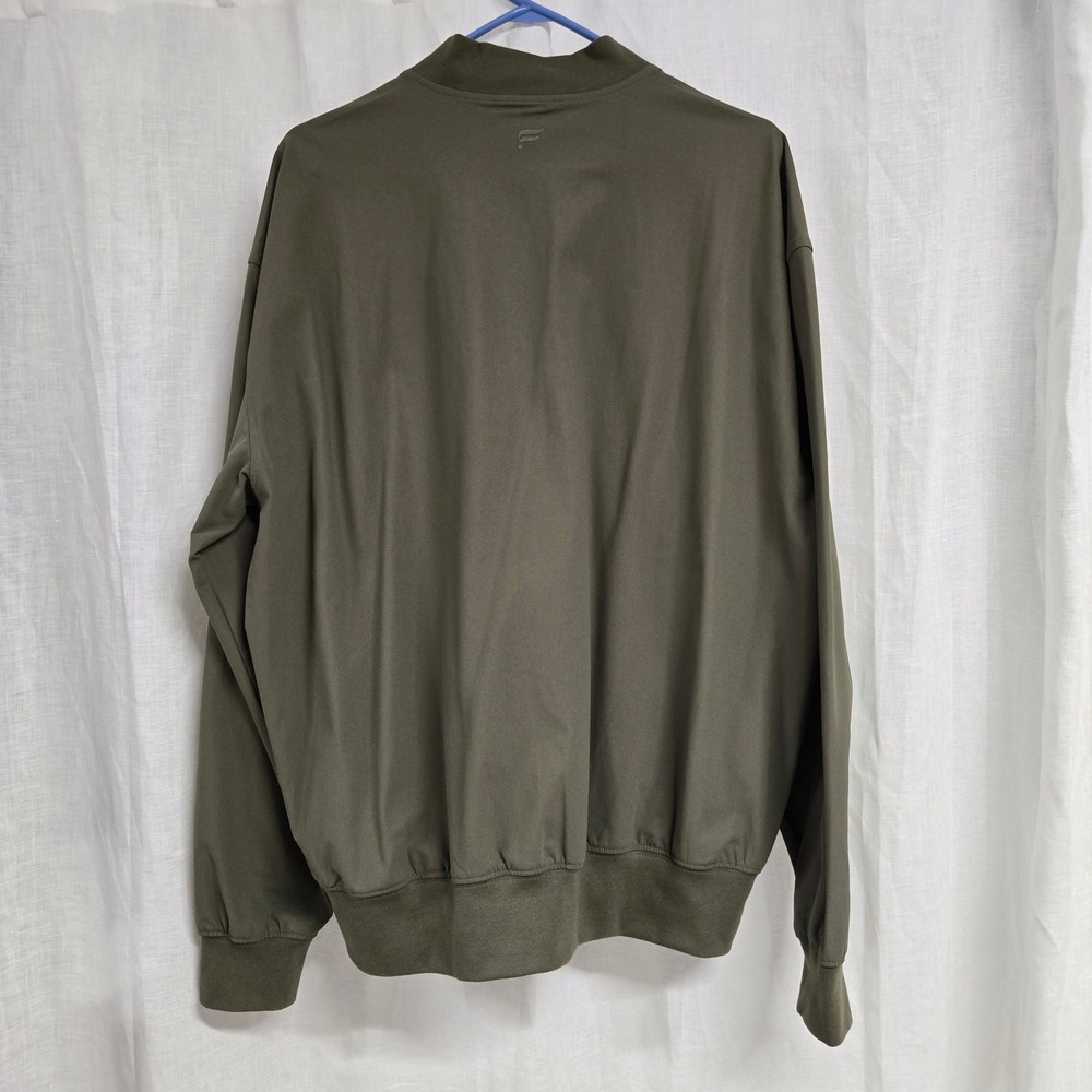 Fabletics Full Zip Bomber Jacket Olive Green Pock… - image 2